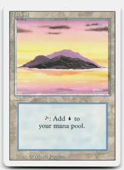 MTG Island (A) L Revised Edition 287 MP - Image 1