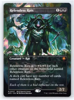 MTG Relentless Rats (Borderless) M Special Guests 57 NM - Image 1