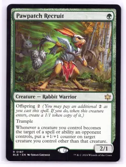 MTG Pawpatch Recruit R Bloomburrow 187 NM - Image 1