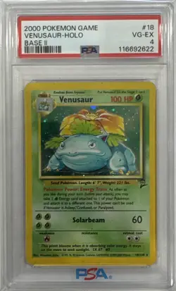 2000 Pokemon Game Venusaur Holo Base ll - Image 1
