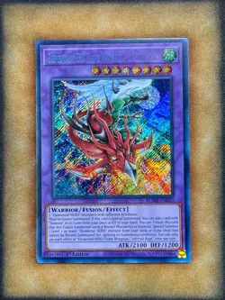 Yugioh Elemental HERO Flame Wingman - Infernal Rage BLMR-EN012 Secret 1st Ed NM - Image 1