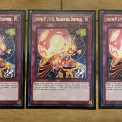 YuGiOh 3x Joruri-P.U.N.K. Nashiwari Surprise GRCR-EN012 Rare 1st Edition - Image 3