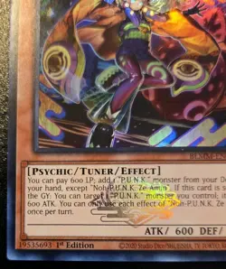 Noh-P.U.N.K. Ze Amin BLMM-EN073 1st Edition Ultra Rare Monster Mayhem Yu-Gi-Oh! - Image 4