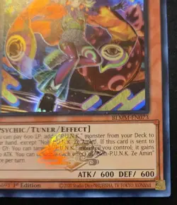 Noh-P.U.N.K. Ze Amin BLMM-EN073 1st Edition Ultra Rare Monster Mayhem Yu-Gi-Oh! - Image 5