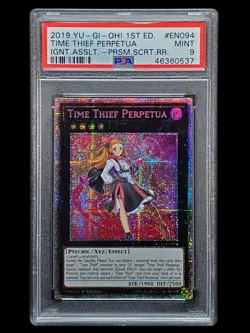 2019 Yugioh IGAS-EN094 Time Thief Perpetua Starlight Rare 1st Edition PSA 9 Mint - Image 1