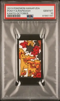 Pokemon Ponyta & Rapidash Rare Pokemon Hanafuda Card - PSA 10 Gem Mint - Image 1