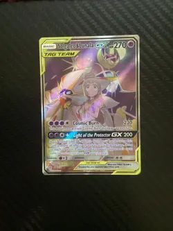 Solgaleo & Lunala GX Tag Team Full Art Holo Card 216/236 SM-Cosmic Eclipse LP - Image 1