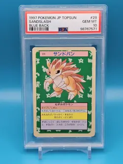 Pokemon Card Japanese Topsun Blue Back #28 Sandslash, PSA 10 Gem Mint - Image 1