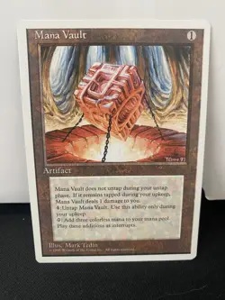 MTG Mana Vault Fourth Edition (1995) 4th - NM - English + 5 Random Vintage Cards - Image 1