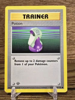 Pokemon Card Base Set TRAINER POTION 94/102 Shadowless 1st Edition Vintage LP - Image 1