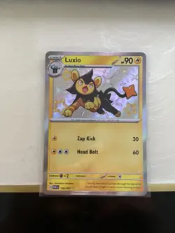 Pokemon TCG Luxio Scarlet & Violet Paldean Fates Holo Shiny Rare Card 136/091 NM - Image 1