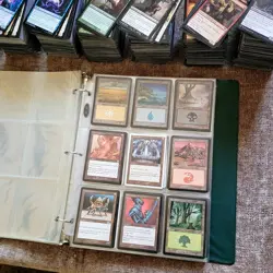 7 Pages of Silver Era Cards Collection in Binder with an extra 1000 Bulk MTG Lot - Image 4