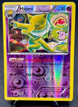 Hypno 51/122 MP Reverse Holo Rare Trippy Rainbow CLEFAIRY Artwork Pokemon Card! - Image 1