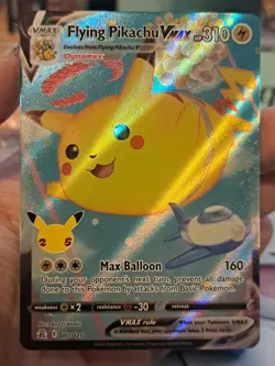 Flying Pikachu VMAX 007/025 Celebrations Holo 2021 Pokemon Card Card P4CK FRESH - Image 3