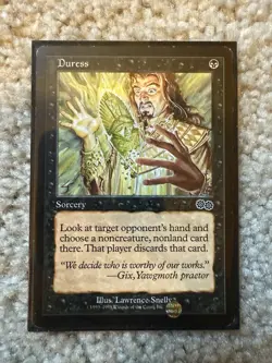 1x Duress Urza’s Saga MTG Magic The Gathering LP Free Shipping - Image 2
