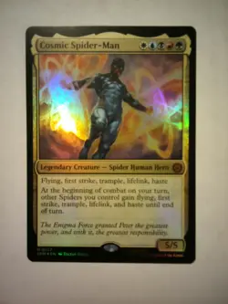 MTG Cosmic Spider-Man 0127 Foil Marvel's Spider-Man Foil NM SPM - Image 1