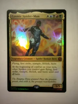 MTG Cosmic Spider-Man 0127 Foil Marvel's Spider-Man Foil NM SPM - Image 2