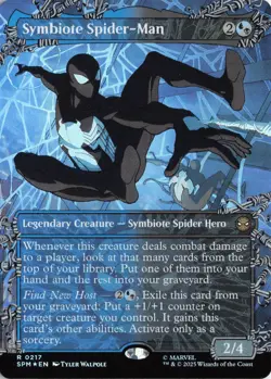 Symbiote Spider-Man Borderless #217 FOIL Rare SPM Marvel's Spider-Man PACK FRESH - Image 1