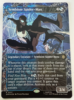 Symbiote Spider-Man Borderless #217 FOIL Rare SPM Marvel's Spider-Man PACK FRESH - Image 3
