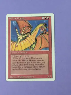 MTG Magic The Gathering: Revised Edition- Shivan Dragon- Rare- MP - Image 1
