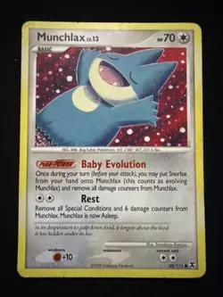 2009 Pokemon Card Platinum Rising Rivals, #69/111 Munchlax Lv. 13 Common - Image 1