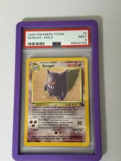 Gengar 1999 Pokemon Fossil Holo PSA 9 Mint #5 WOTC Vintage - Image 1