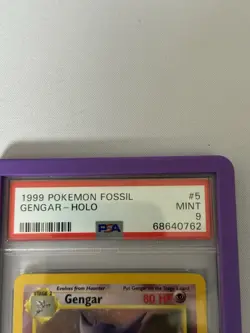 Gengar 1999 Pokemon Fossil Holo PSA 9 Mint #5 WOTC Vintage - Image 2