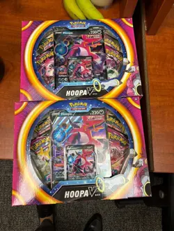 2 Pokemon TCG Hoopa V Box NEW Sealed Evolving Skies Fusion Strike Vivid Voltage - Image 1