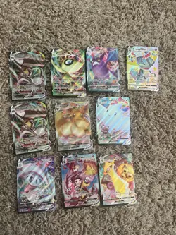 Pokemon TCG Full Art VMAX BUNDLE OF 10 - Image 1