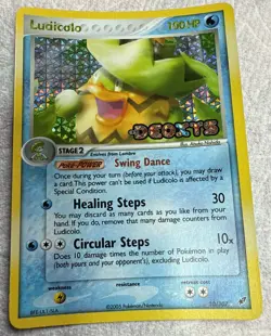 Pokemon TCG Ludicolo 10/107 EX Deoxys 2005 Reverse Holo Rare Card - Image 2