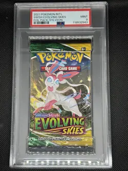 Pokemon Evolving Skies Sylveon Art Sealed Booster Pack PSA 9 - Image 1
