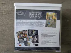 POKEMON PALDEAN FATES SEALED POKEMON CENTER ELITE TRAINER BOX ETB W/ TEAR - Image 2