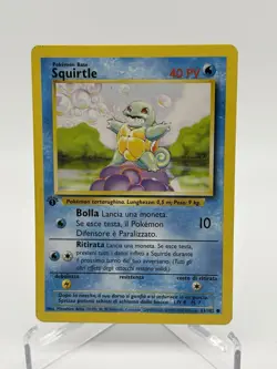 1999 Italian Pokemon TCG 1st EDITION SQUIRTLE BASE SET NON HOLO MP - Image 1