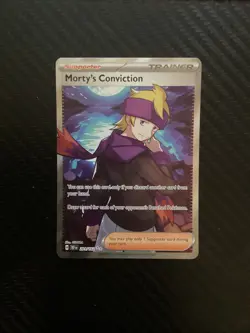 Pokemon Near Mint Scarlet & Violet Temporal Forces Morty's Conviction 201/162 - Image 1