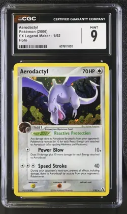 Pokemon Aerodactyl 1/92 Holo EX Legend Maker - CGC 9 - Image 1