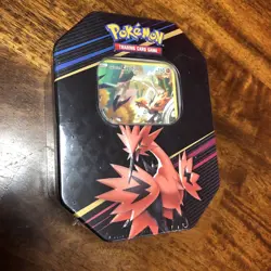 Pokemon TCG Galarian Zapdos Crown Zenith Tin - Image 1