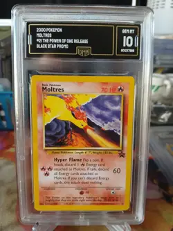 Moltres #21 Black Star Promo Pokemon Power Of One GMA 10 Gem Mint 2000 - Image 1