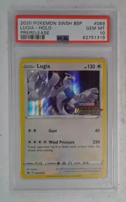 1x V0531: 2020: Lugia: SWSH069: Prerelease: Holo Promo: PSA: 10: GEM MT: 627513 - Image 1