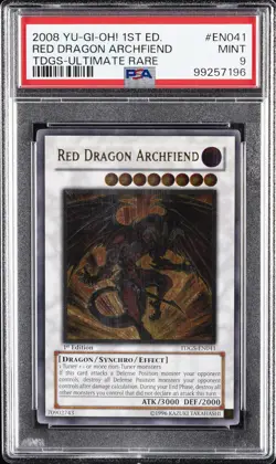 2008 YU-GI-OH! TDGS-THE DUELIST GENESIS #EN041 RED DRAGON ARCHFIEND PSA 9 - Image 1