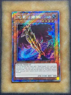 Yugioh Evil HERO Adusted Gold RA04-EN029 Platinum Secret Rare 1st Ed NM - Image 1