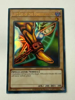 Yugioh Left Leg Of The Forbidden One LOB-EN121 Ultra Rare Reprint NM - Image 1
