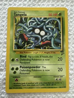Tangela Base Set 2 Pokemon TCG Card 96/130 LP/NM Condition - Image 1