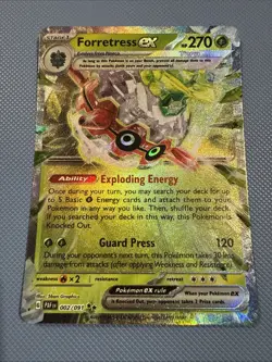 Forretress ex - Paldean Fates PAF 002/091 Pokemon TCG Card - Image 1