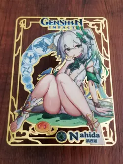 Nahida - Genshin Impact - Goddess Story Gold Metal Card - Image 1