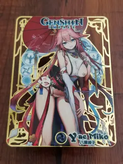 Yae Miko - Genshin Impact - Goddess Story Gold Metal Card - Image 1