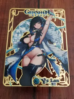 Yelan - Genshin Impact - Goddess Story Gold Metal Card - Image 1