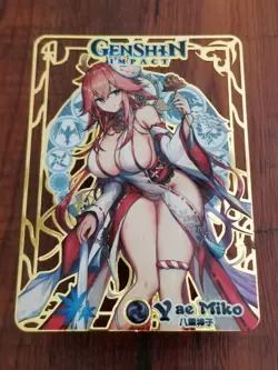 Yae Miko - Genshin Impact - Goddess Story Gold Metal Card - Image 1