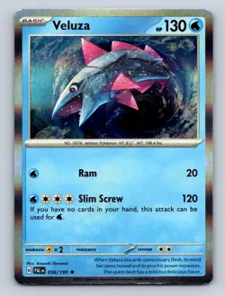 Veluza Holo Rare NM #056/193 SV02: Paldea Evolved Pokemon Card - Image 1