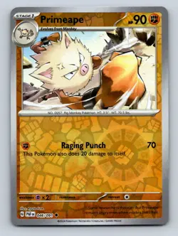 Primeape Reverse Holo NM #046/091 SV: Paldean Fates Pokemon Card - Image 1