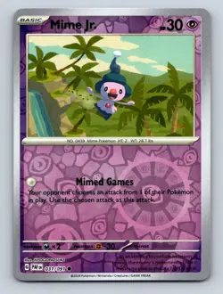 Mime Jr. Reverse Holo LP #031/091 SV: Paldean Fates Pokemon Card - Image 1